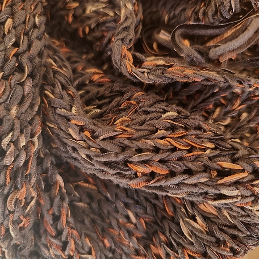 VINTAGE Y2K Gabriel Silk Sweater M Beverly Hills Cali Hand Woven Luxe Rare Boho - Picture 12 of 15